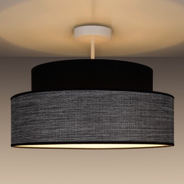 Lampadario a plafone GRACE 1xE27/60W/230V diametro 40 cm nero/grigio