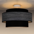 Lampadario a plafone GRACE 1xE27/60W/230V diametro 40 cm nero/grigio