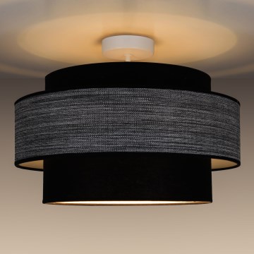 Lampadario a plafone GRACE 1xE27/60W/230V diametro 40 cm nero/grigio