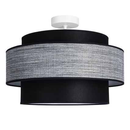 Lampadario a plafone GRACE 1xE27/60W/230V diametro 40 cm nero/grigio