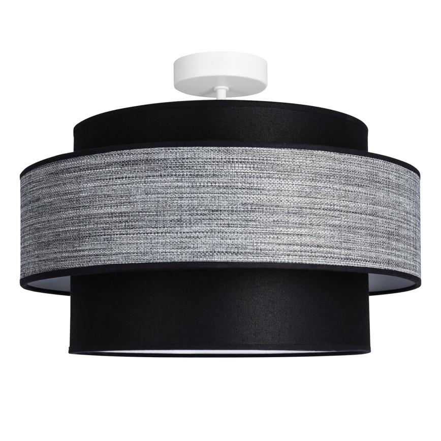Lampadario a plafone GRACE 1xE27/60W/230V diametro 40 cm nero/grigio