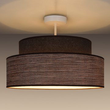 Lampadario a plafone GRACE 1xE27/60W/230V marrone/beige