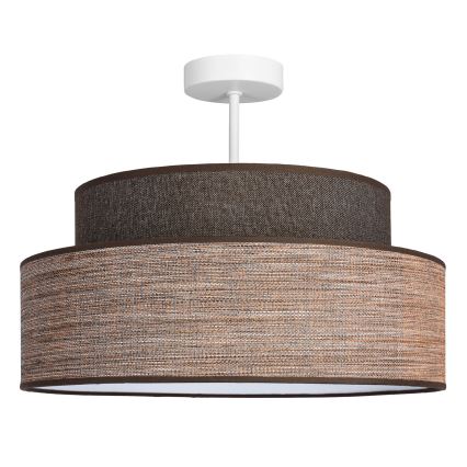 Lampadario a plafone GRACE 1xE27/60W/230V marrone/beige