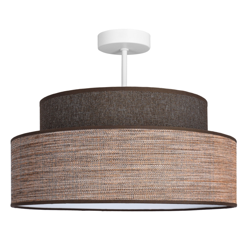 Lampadario a plafone GRACE 1xE27/60W/230V marrone/beige