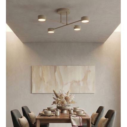 Lampadario a plafone HALO 4xGX53/10W/230V beige