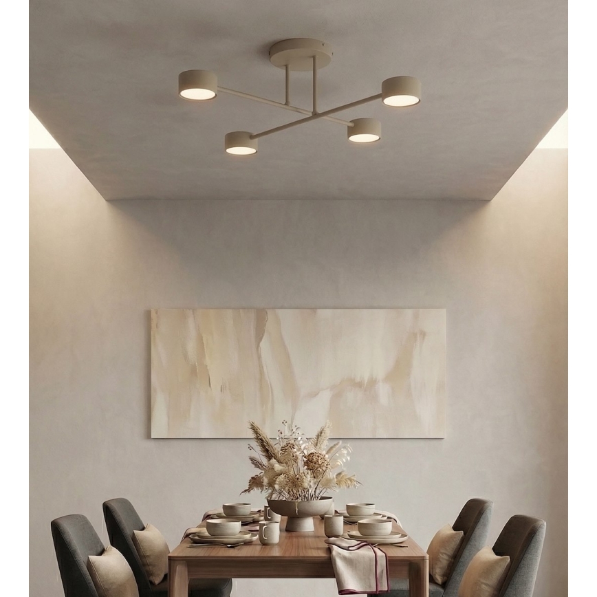 Lampadario a plafone HALO 4xGX53/10W/230V beige