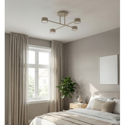 Lampadario a plafone HALO 4xGX53/10W/230V beige