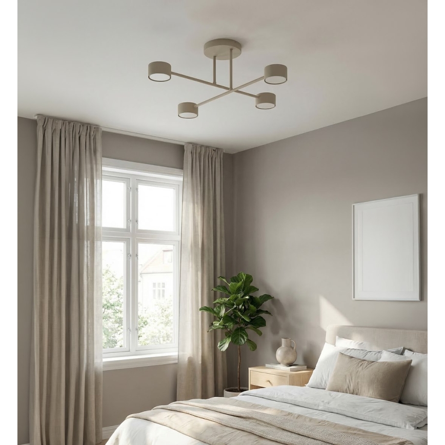 Lampadario a plafone HALO 4xGX53/10W/230V beige