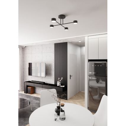Lampadario a plafone HALO 4xGX53/10W/230V nero