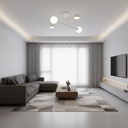 Lampadario a plafone HOLON 2xG9/8W/230V + 2xGX53/12W bianco