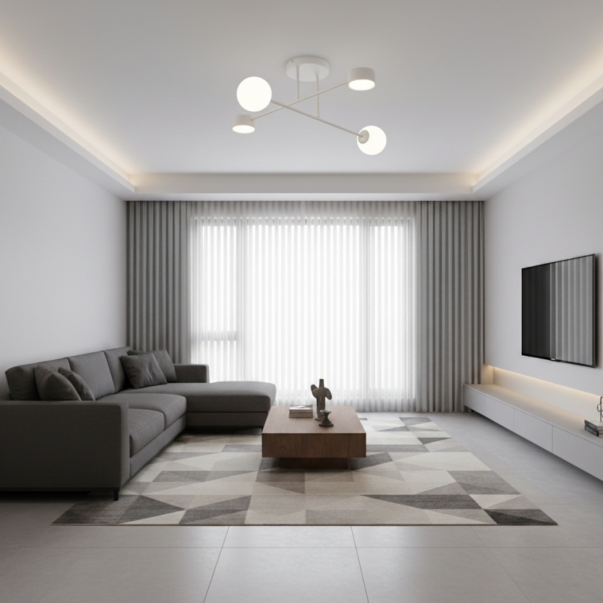 Lampadario a plafone HOLON 2xG9/8W/230V + 2xGX53/12W bianco