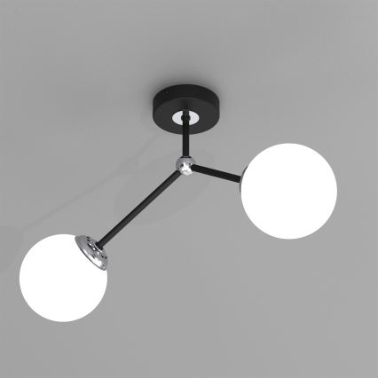 Lampadario a plafone  JOY 2xE14/40W/230V nero/cromato lucido