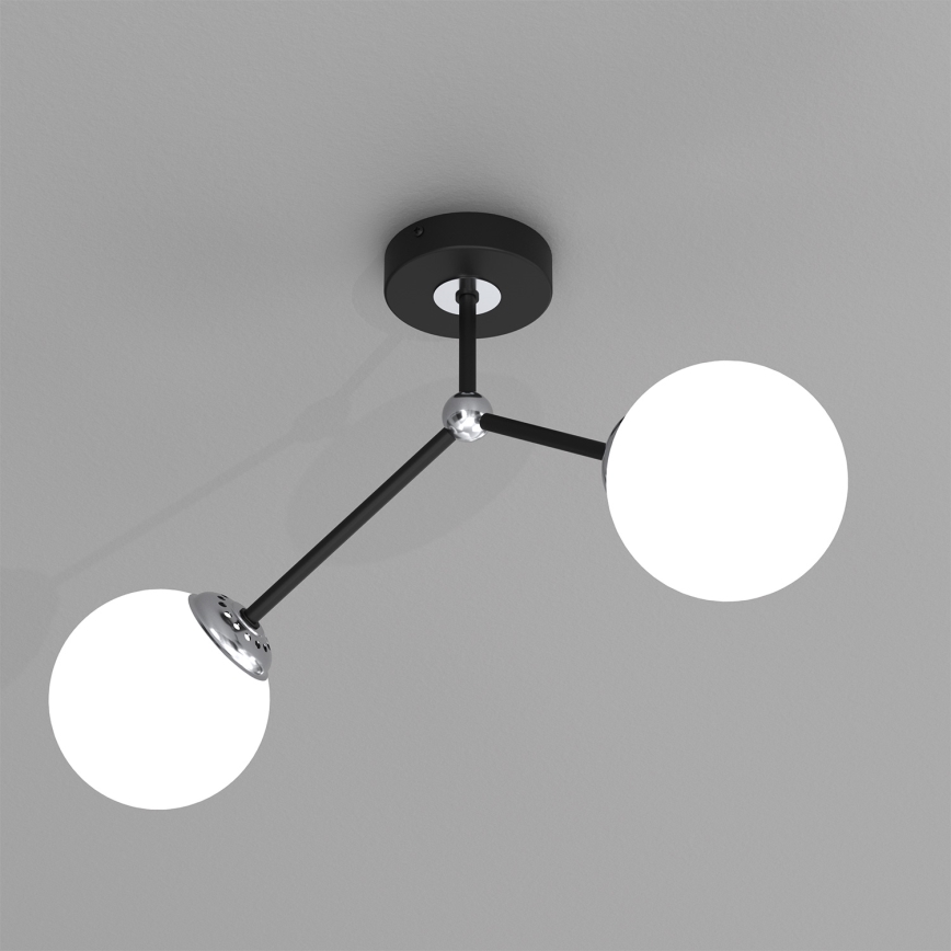 Lampadario a plafone  JOY 2xE14/40W/230V nero/cromato lucido