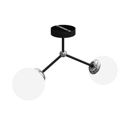 Lampadario a plafone  JOY 2xE14/40W/230V nero/cromato lucido