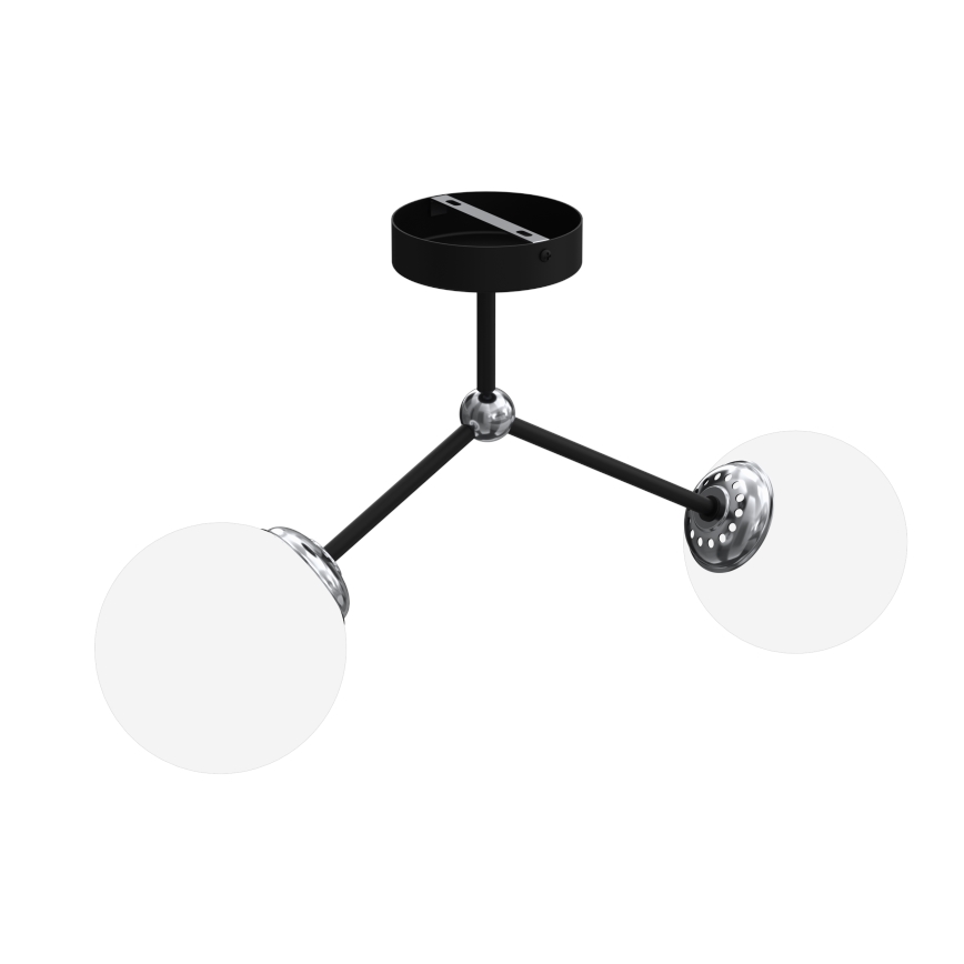 Lampadario a plafone  JOY 2xE14/40W/230V nero/cromato lucido