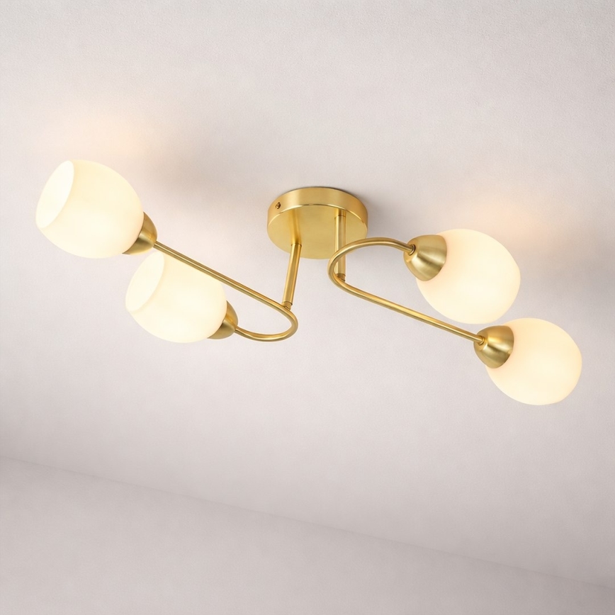 Lampadario a plafone KING 4xE27/15W/230V oro