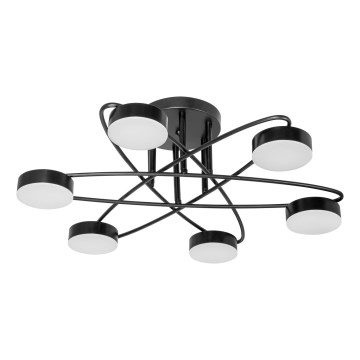 Lampadario a plafone LED 6xLED/7W/230V 3000-6000K diametro 60 cm nero