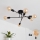 Lampadario a plafone LED CAMBRIDGE 6xE27/8W/230V nero