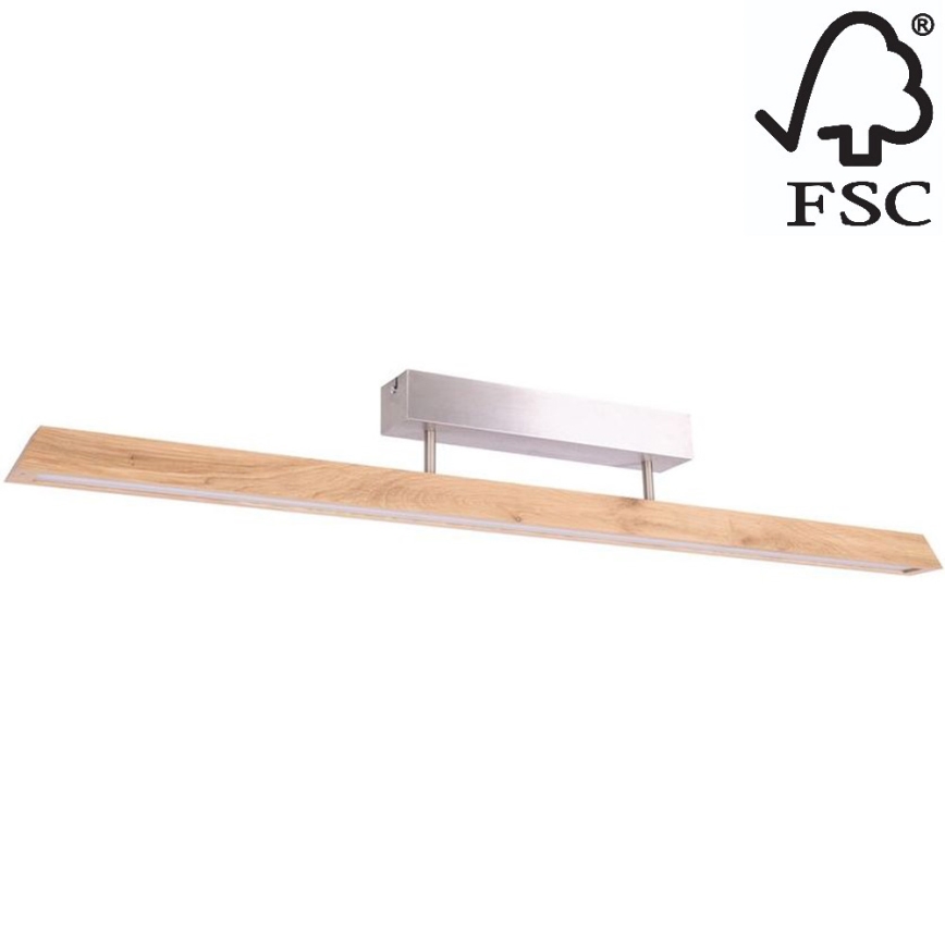 Lampadario a plafone LED dimmerabile DEROTT 3xLED/14W/230V quercia – FSC certificato