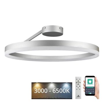 Lampadario a plafone LED dimmerabile LED/40W/230V 3000-6500K cromo opaco + telecomando