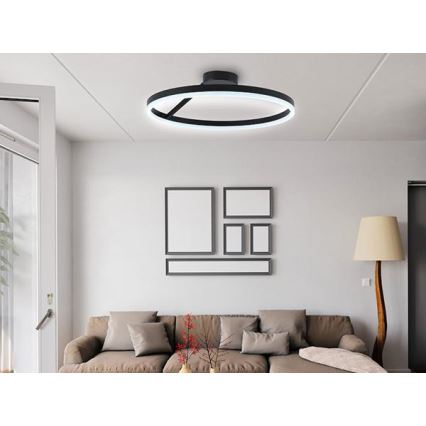 Lampadario a plafone LED dimmerabile LED/40W/230V 3000-6500K nero + telecomando
