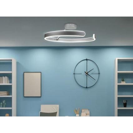 Lampadario a plafone LED dimmerabile LED/72W/230V 3000-6500K cromo opaco + telecomando