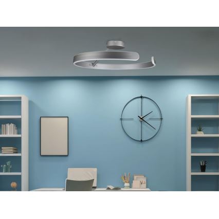 Lampadario a plafone LED dimmerabile LED/72W/230V 3000-6500K cromo opaco + telecomando