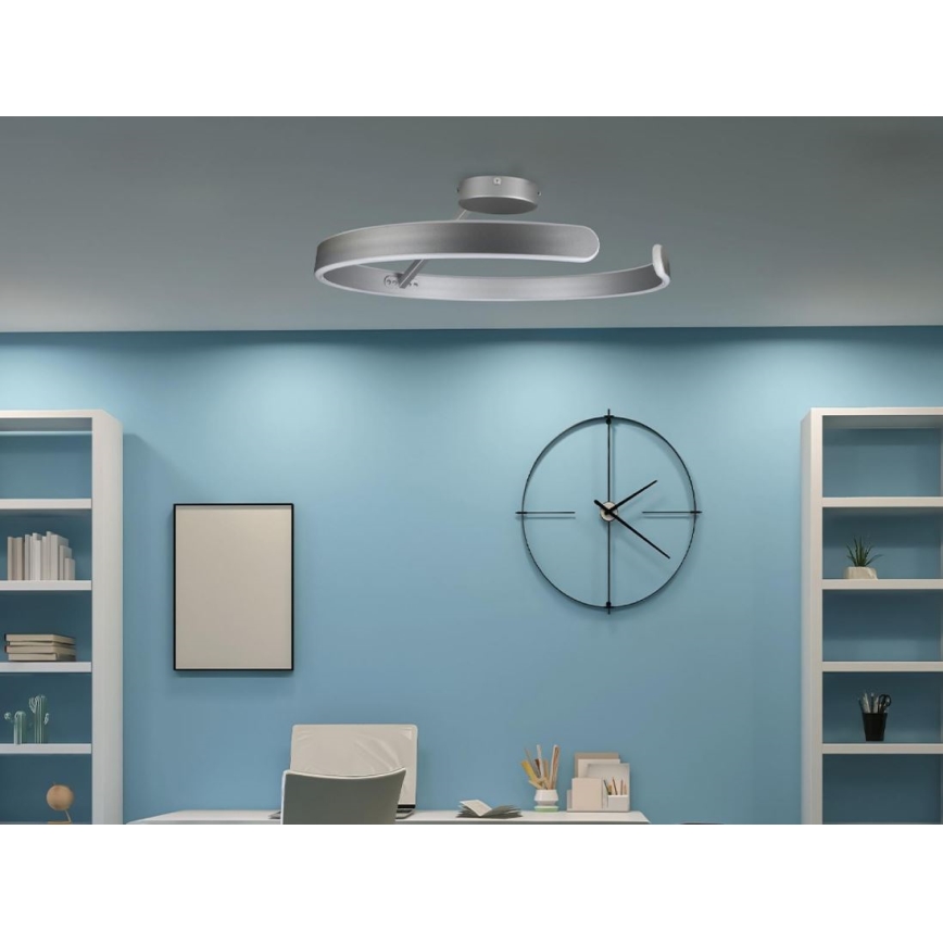 Lampadario a plafone LED dimmerabile LED/72W/230V 3000-6500K cromo opaco + telecomando