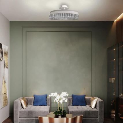LED Dimmerabile cristallo Lampadario a plafone LED/75W/230V 3000-6500K bianco + telecomando