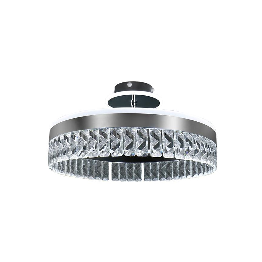 LED Lampadario da parete in cristallo dimmerabile LED/75W/230V 3000-6500K cromo opaco + telecomando