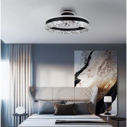 Lampadario a plafone LED dimmerabile LED/86W/230V 3000-6500K nero + telecomando