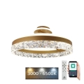 Lampadario a plafone LED dimmerabile LED/86W/230V 3000-6500K oro + telecomando