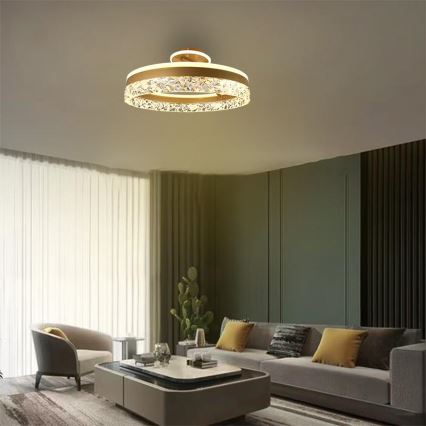 Lampadario a plafone LED dimmerabile LED/86W/230V 3000-6500K oro + telecomando