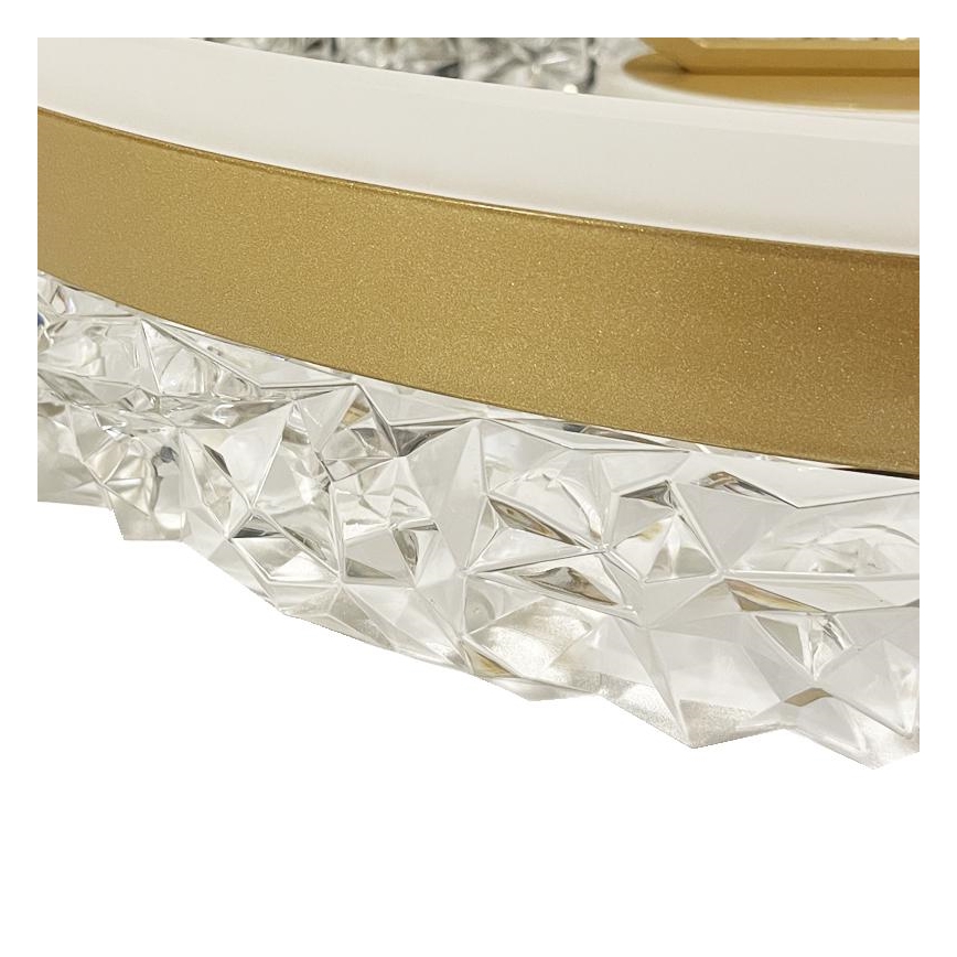 Lampadario a plafone LED dimmerabile LED/86W/230V 3000-6500K oro + telecomando