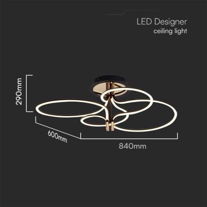 Lampadario a plafone LED LED/36W/230V 3000K