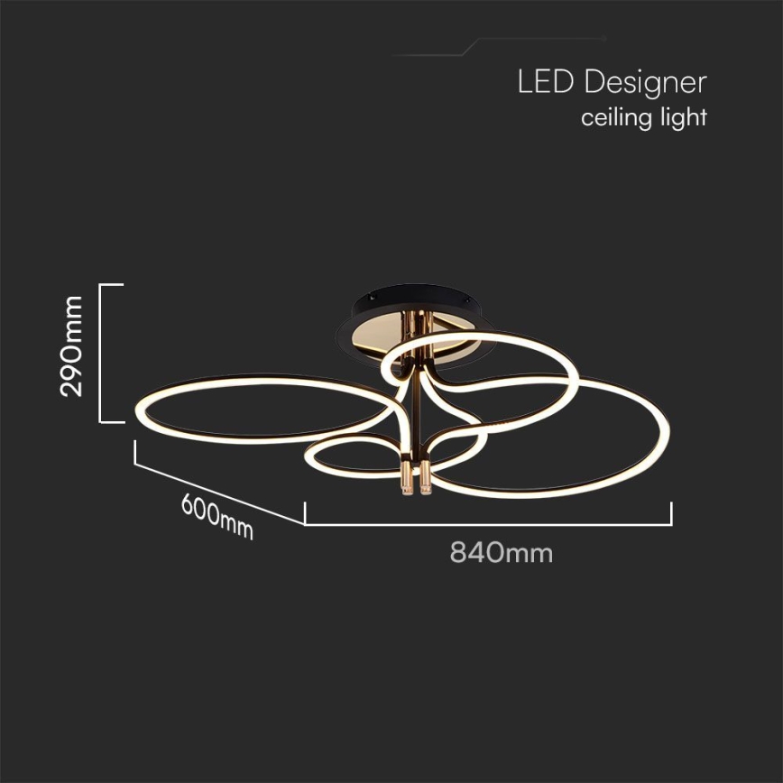 Lampadario a plafone LED LED/36W/230V 3000K