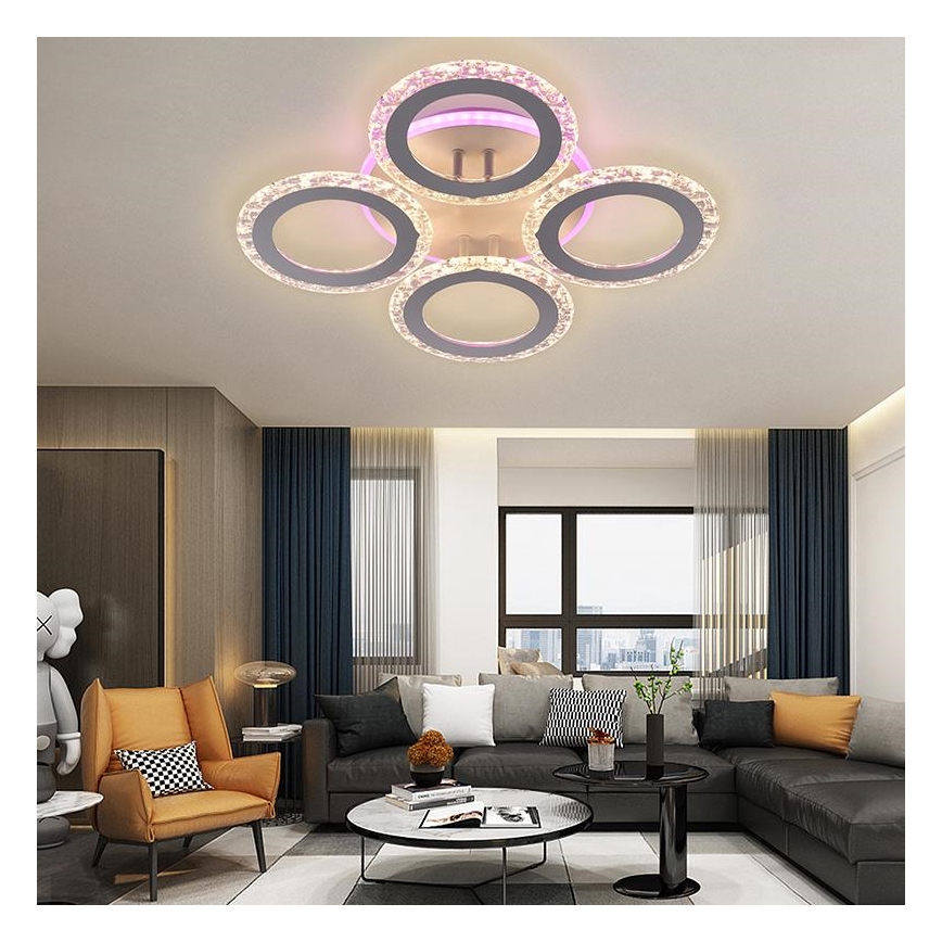Lampadario a plafone LED RGB dimmerabile LED/55W/230V 3000-6500K + telecomando