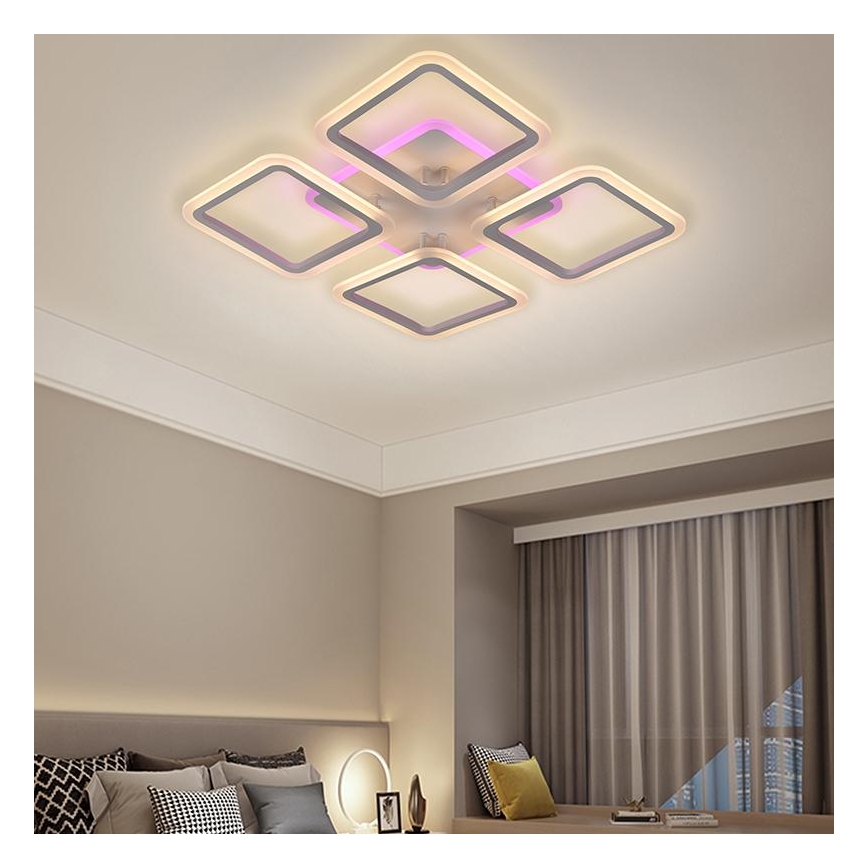 Lampadario a plafone LED RGB Dimmerabile LED/70W/230V 3000-6500K + telecomando