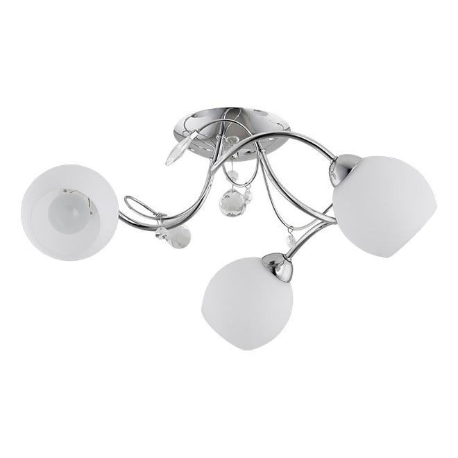 Lampadario a plafone LIVIA 3xE14/10W/230V cromo lucido