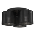 Lampadario a plafone LOFT SHADE 3xE27/60W/230V nero