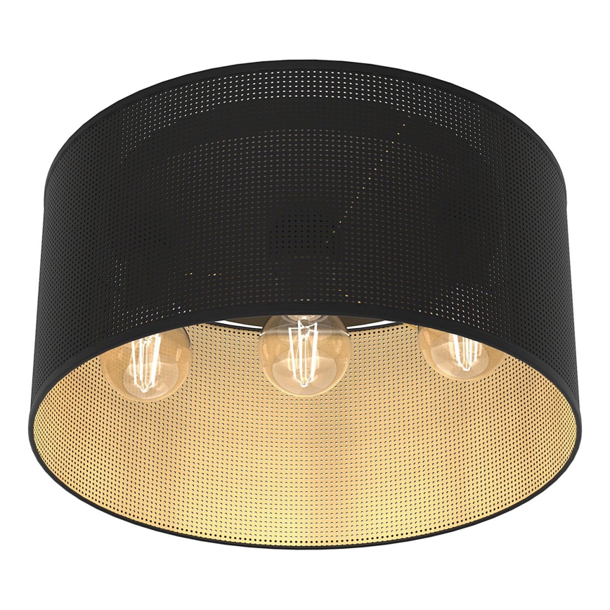 Lampadario a plafone LOFT SHADE 3xE27/60W/230V nero/oro