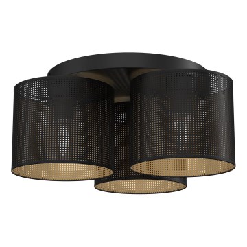 Lampadario a plafone LOFT SHADE 3xE27/60W/230V nero/oro