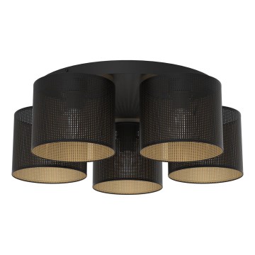 Lampadario a plafone LOFT SHADE 5xE27/60W/230V nero/oro