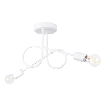 Lampadario a plafone LOOP 2xE27/15W/230V bianco