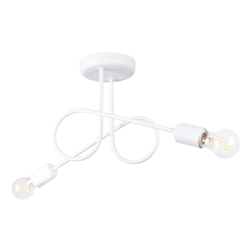Lampadario a plafone LOOP 2xE27/15W/230V bianco