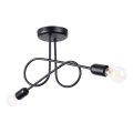 Lampadario a plafone LOOP 2xE27/15W/230V nero