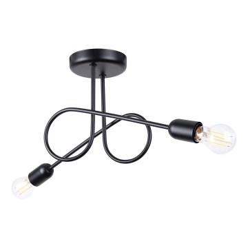 Lampadario a plafone LOOP 2xE27/15W/230V nero