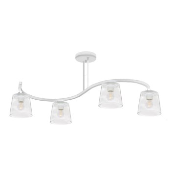 Lampadario a plafone LUCEA 4xE27/15W/230V bianco