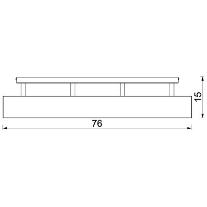 Lampadario a plafone MAISON 4xGU10/8W/230V marrone/quercia