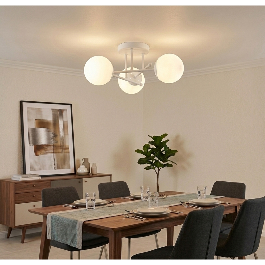 Lampadario a plafone MALENA 3xE14/5W/230V bianco